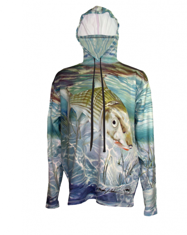 Bonefish fishing hoodie designed for a day on the flats