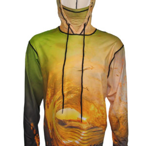 Golden Wave graphic hoodie