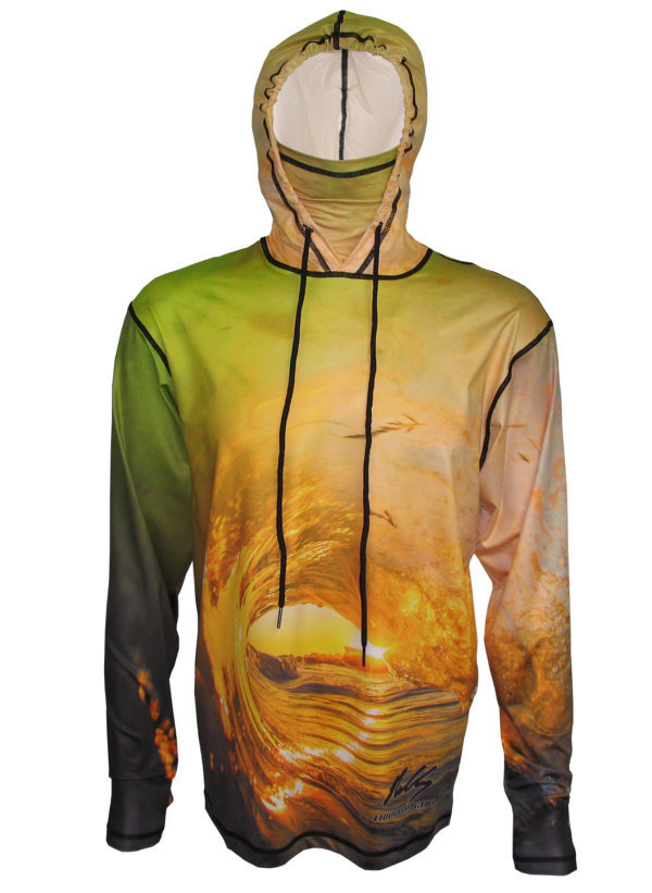Golden Wave graphic hoodie