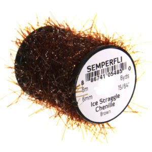 Ice Straggle Black Chenille for baitfish and so much more