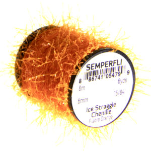 Ice Straggle Fluorescent Orange Chenille Great Hot Spot on Intruders