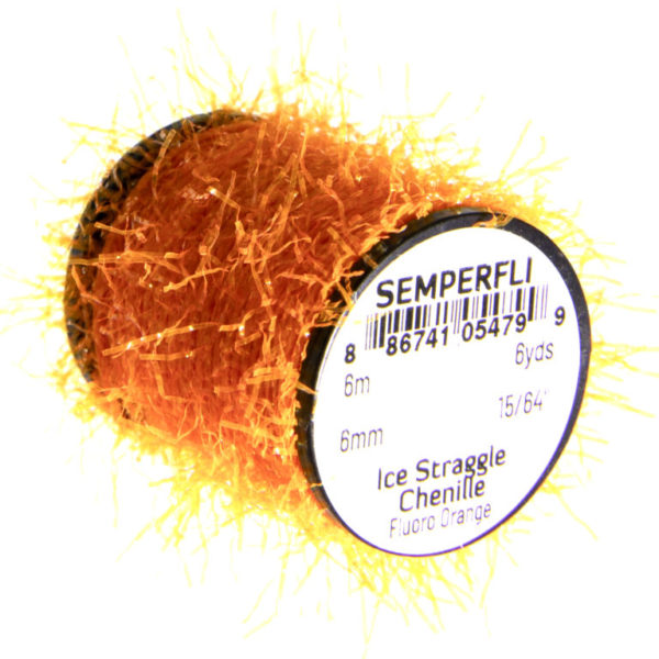 Ice Straggle Fluorescent Orange Chenille