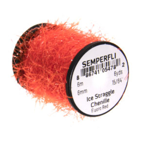 Ice Straggle Fluorescent Red Chenille Get Some Movement in the Hot Spot