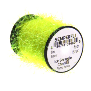 Ice Straggle Fluorescent Yellow Chenille Will Brighten any Day with a Solid Hook Up