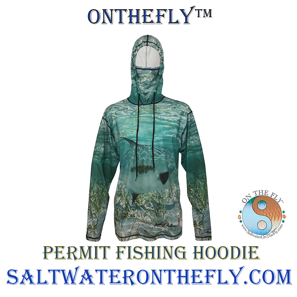 Permit Saltwater Fishing Hoodies, great outdoor apparel on a graphic hoodie for the trail or out on the town