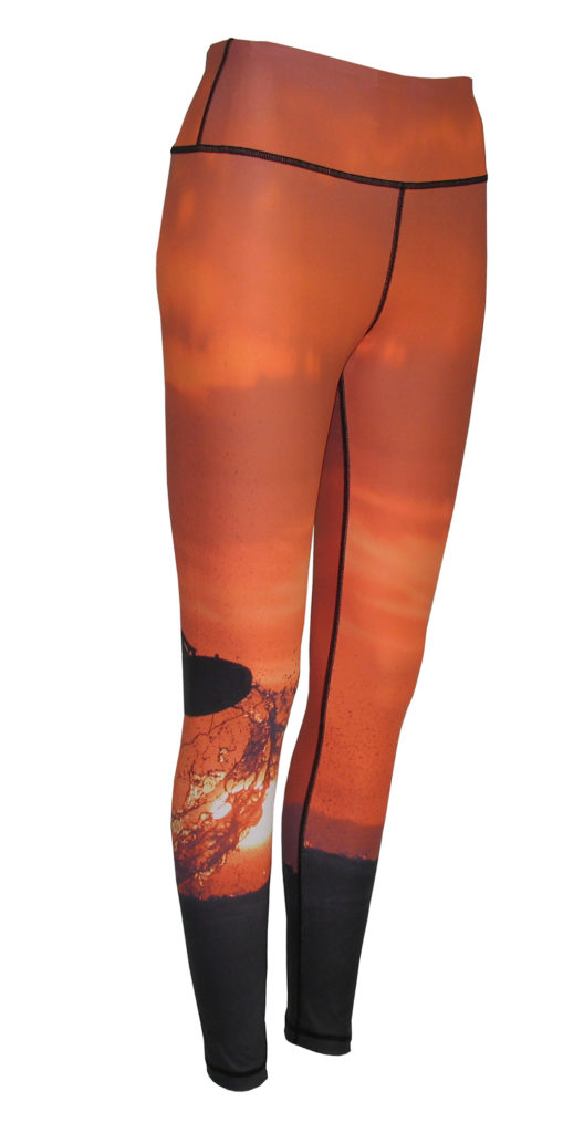 Sunset Surfer Graphic Leggings look good and offer a UPF 50 Sun Protection