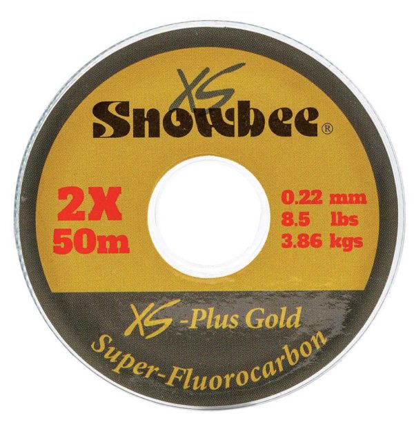 XS-Plus Gold Super Fluorocarbon Tippet Material  Spool are 50m of some the best fluorocarbon on the market, limber for great knot strength. 