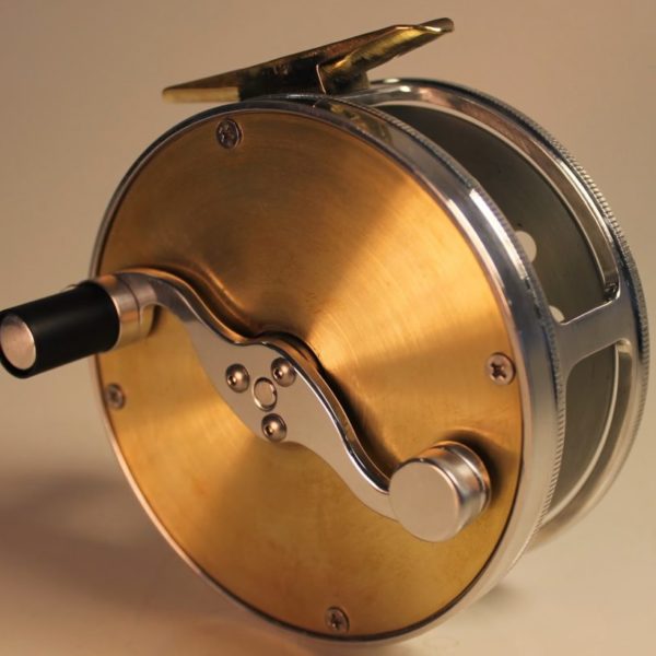 Skagit 4 inch Brass and Silver Salmon Reel