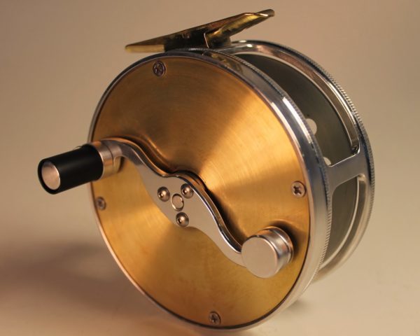 Skagit 4 inch Brass and Silver Salmon Reel Snake Roll Provides Perfect Balance and Smoothness. Excellent Precision.