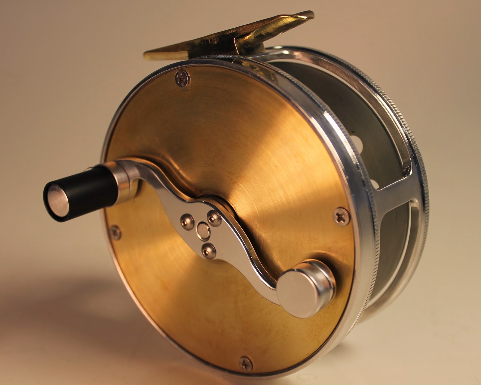 Skagit 4 inch Brass and Silver Salmon Reel - Saltwater on the Fly