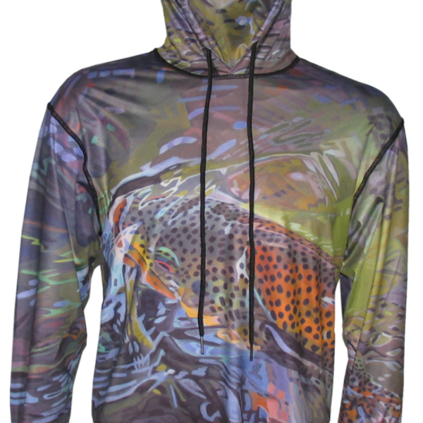 Fishing Hoodie Green River Brown Trout