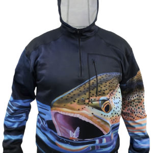 Fishing Hoodie Brown Snack front saltwater on the fly