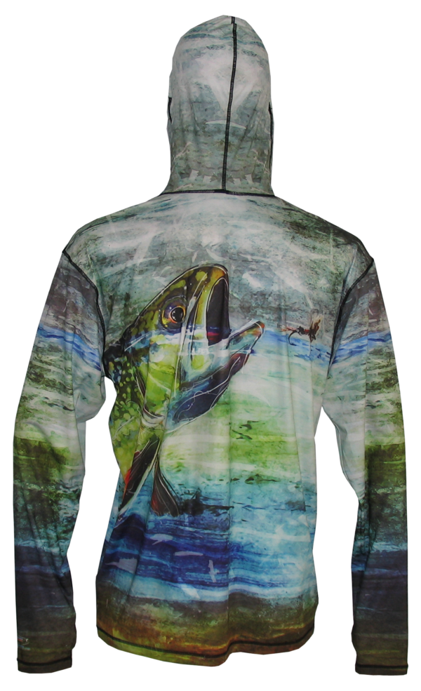 Fishing Hoodie Brook Trout back saltwater on the fly
