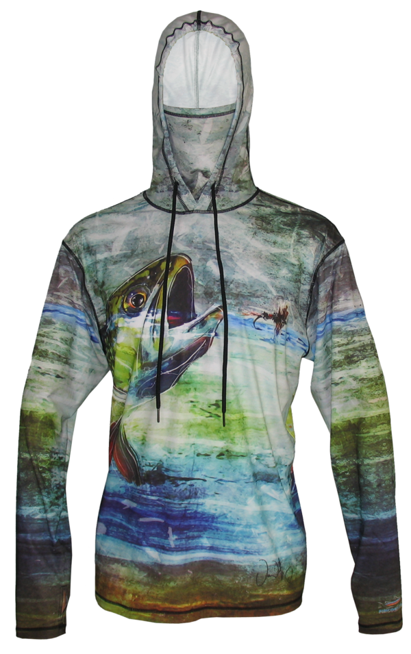 Fishing Hoodie Brook Trout front saltwater on the fly
