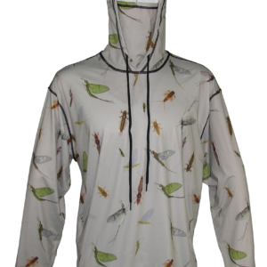 Fishing Hoodie Mayfly front saltwater on the fly