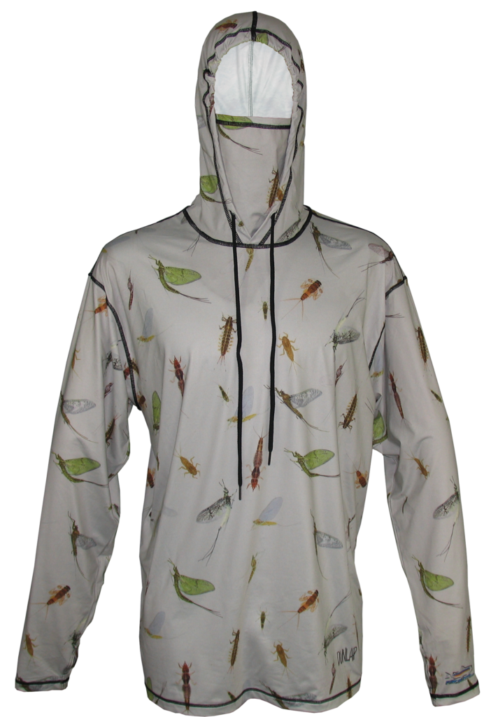 Fishing Hoodie Mayfly front saltwater on the fly