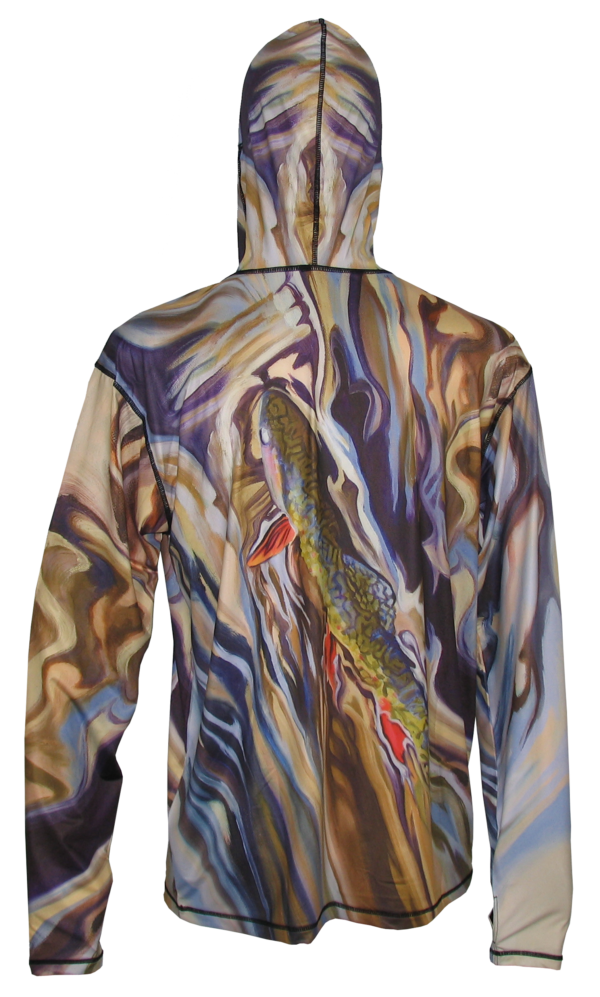 Fishing Hoodie UGV Brook back saltwater on the fly