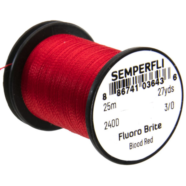 Blood Red Fluoro Brite Thread for a Great Head or Butt Saltwater on the fly