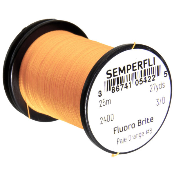 Pale Orange Fluoro Brite Thread Saltwater on the fly