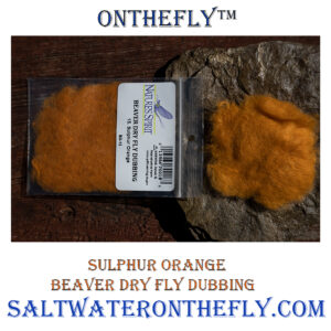 Natures Spirit Beaver Dry Fly Dubbing Sulphur Orange Saltwater on the Fly