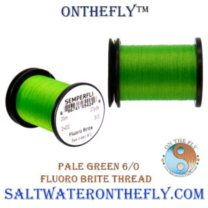 Pale Green Fluoro Brite Thread Saltwater on the fly