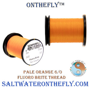 Pale Orange Fluoro Brite Thread Saltwater on the fly