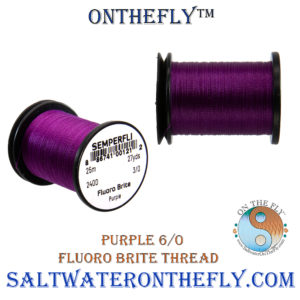 Purple Fluoro Brite Thread Saltwater on the fly