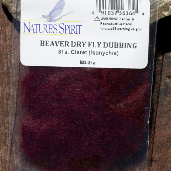 Claret Beaver Dry Fly Dubbing