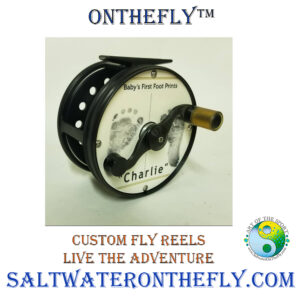 Custom Snake Roll Spey Style Reels For Trout, Steelhead, Salmon, and On The Salt Build a family heirloom in a Custom American Made Fly Reel. Any idea isn't crazy right down to your childrens foot print at birth to Military or Corporate retirement gift. Our reels start at five weight up to ten weight.  Reel Diameters start with the five weights and Saltwater will be introduced in January 2023: 3 inch, 3.25", 3.5", 3 3/4", 4 inch narrow, 4 inch mid, 4 inch wide, 4 1/4 meet your needs. Saltwater on the Fly