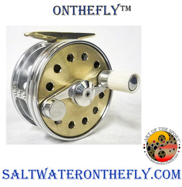 Brass and Silver Fly fishing reel American Made