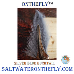 Silver Blue Bucktail 01 Bucktails are numbered so you know which one you are getting.  Hair Length on all are 4" at the base to 2.5" on the tips on average.