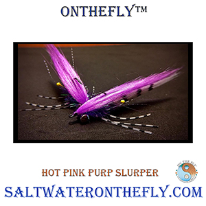 Hot Pink Purp Sluper saltwater fly for red drum on the Carolina Coast