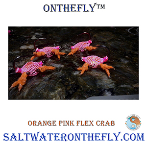 Pink flex crab redfish fly while on the carolina coast