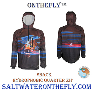 The Snack Hydrophobic hoodie for fly fishing for red drum in on cool morning or evenings