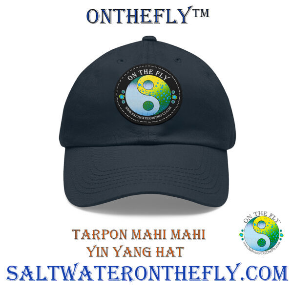 Tarpon Mahi Mahi Yin Yang Hat Navy with black patch