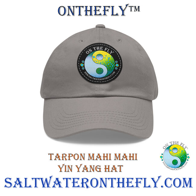 Tarpon Mahi Mahi Yin Yang Hat grey with a black patch