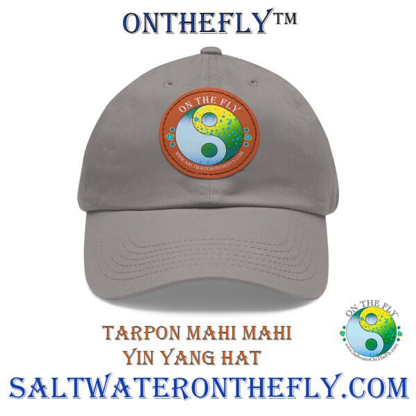 Tarpon Mahi Mahi Yin Yang Hat Grey with Brown Patch