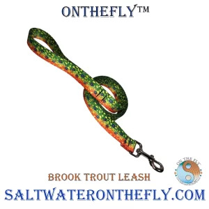 Brook Trout Graphic Leash is 6 feet in length