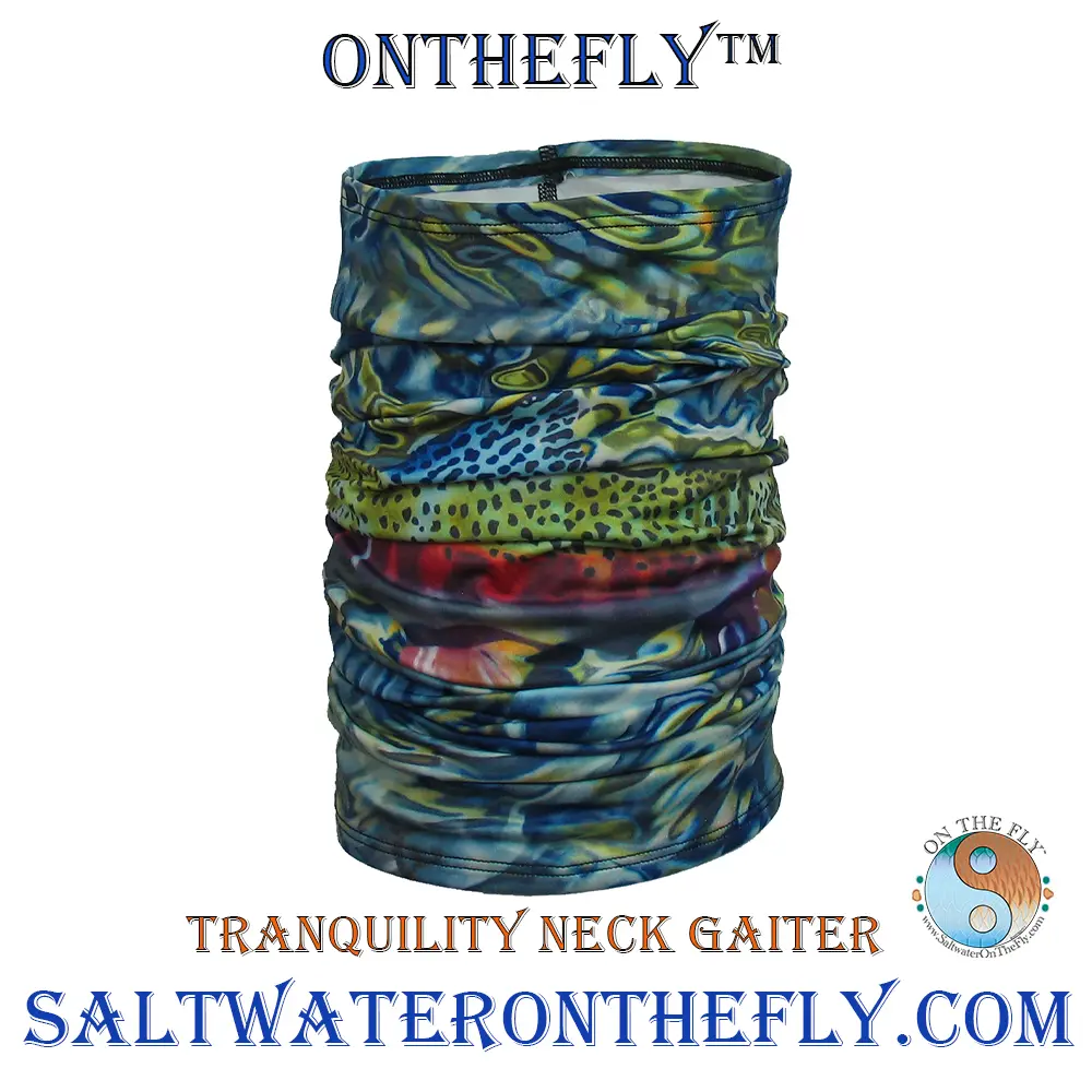 Tranquility Neck Gaiter great wind and sun protection all while looking good