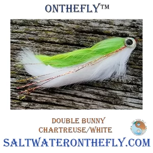 Double Bunny Chartreuse/White  A great multi-species pattern developed by guide Scott Sanchez a while back if my memory still works. 