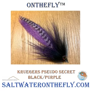Krueger's Pseudo Secret Black/Purple A great pattern for enticing wary pike from the shadows