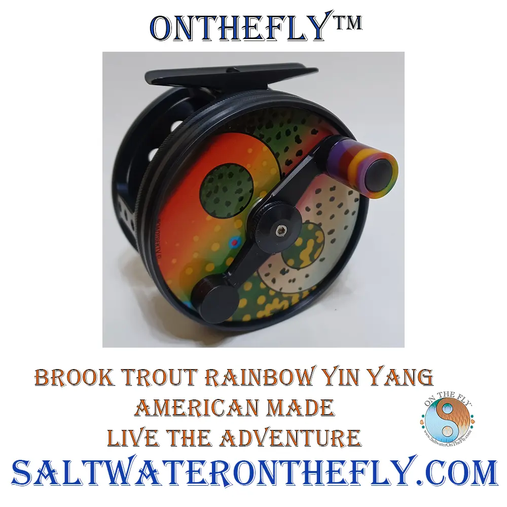 Spey Fly Reel Rainbow Brook Trout Yin Yang