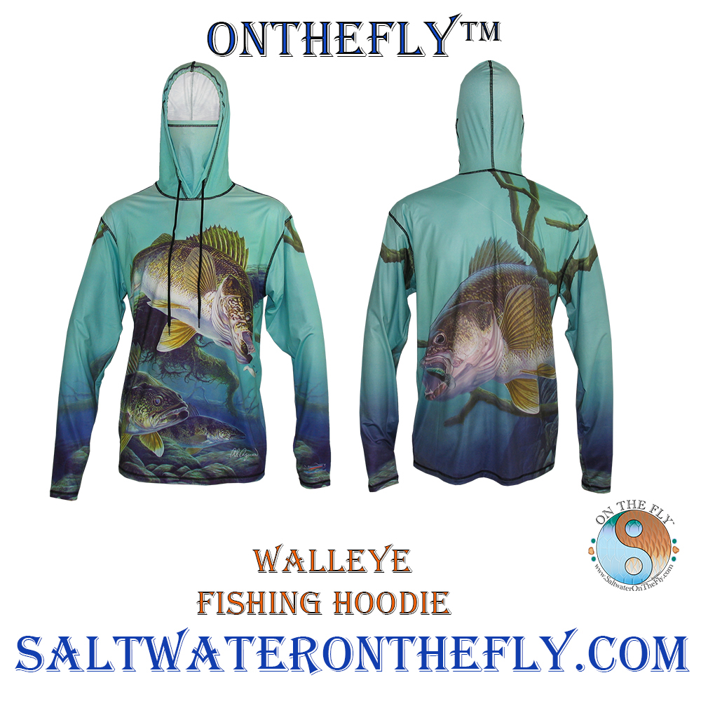 Walleye sun pro hoodie is great sun protection UPF 50