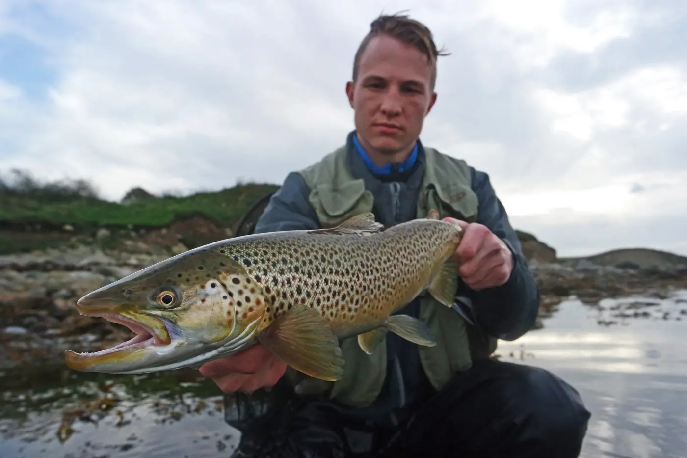 Client with Sea Trout