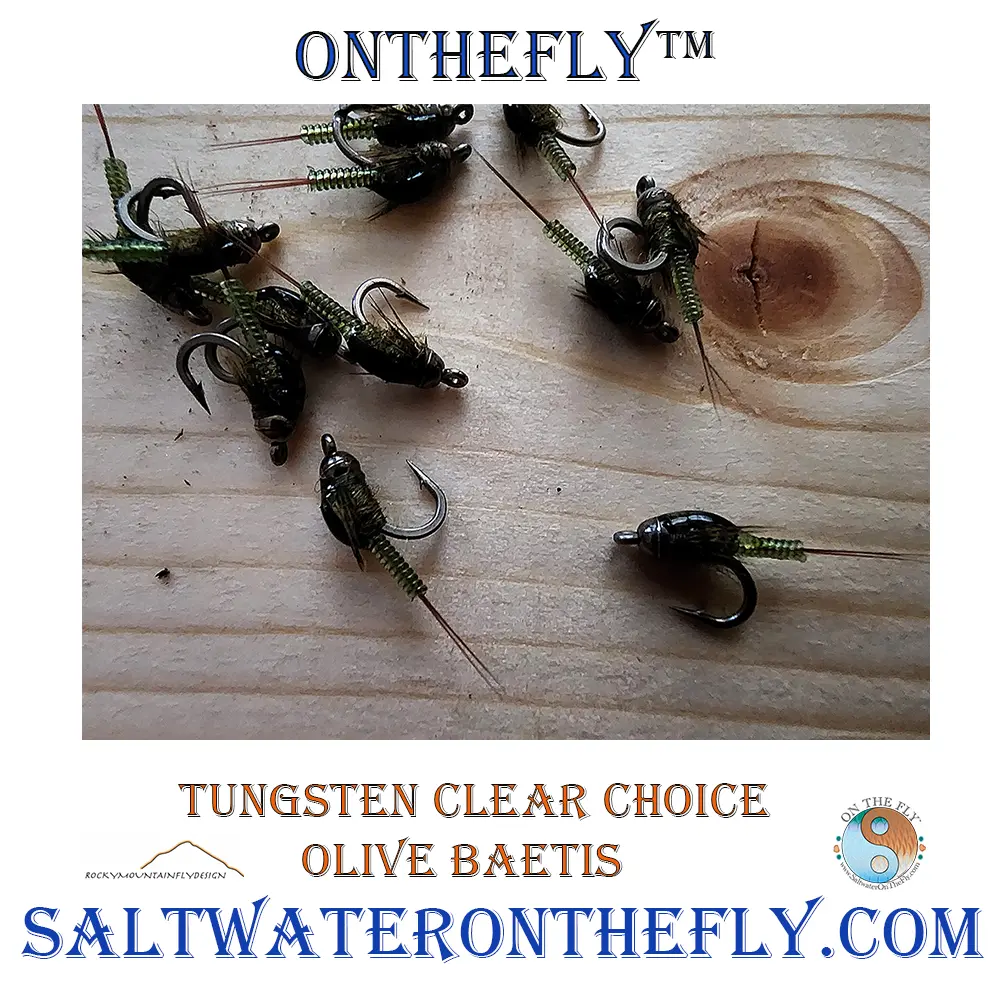 Olive baetis saltwater on the fly