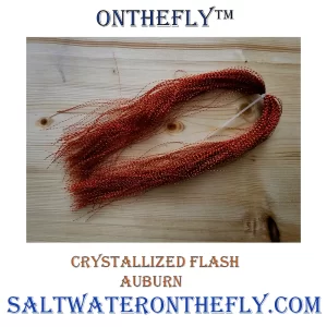 Crystallized Flash Auburn Puts That Distinctive Color Mark On your pattern, drawing attention for the take. Crystallized Flash/Saltwater on the Fly Product