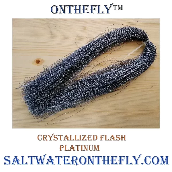 Crystallized Flash Platinum Tying Material Tie a flash body Adams or a nymph. A Saltwater on the Fly Brand