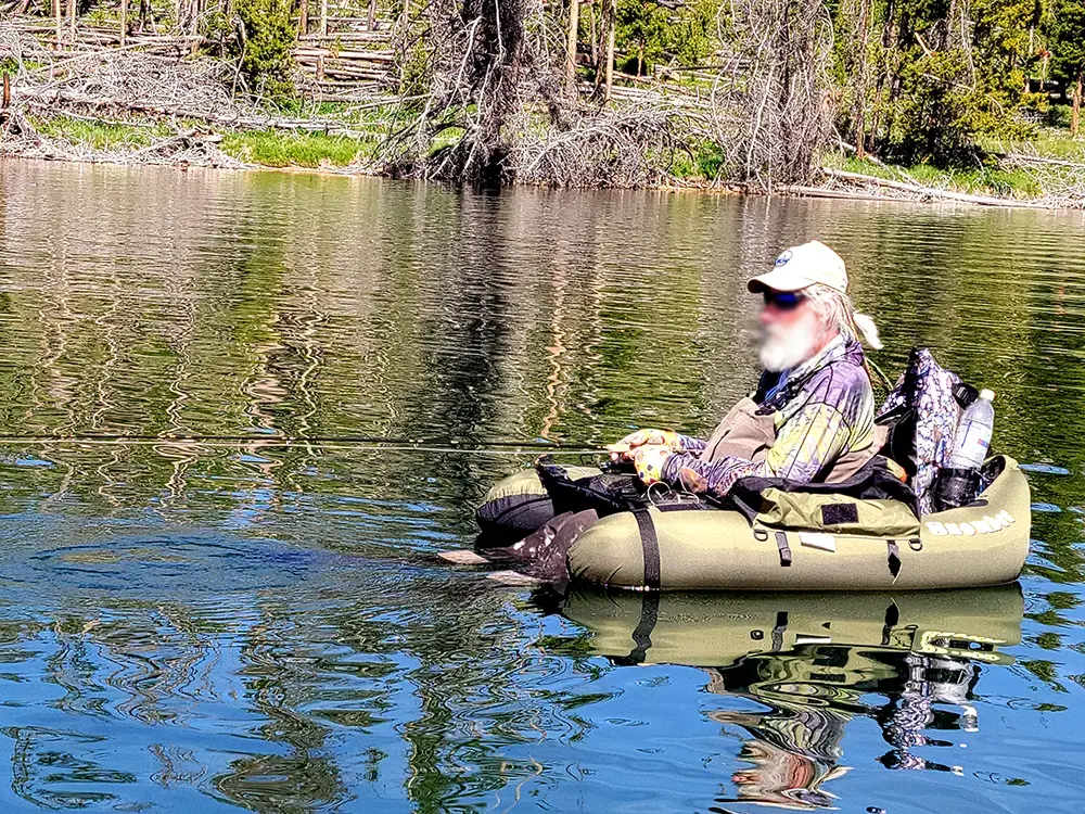 Fly fishing from a float tube is a lot of fun