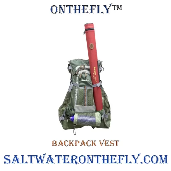Backpack Fly Vest by Snowbee is great for a day fly fishing hike along your favorite stream. Flies at your finger tips, a snack, extra spools...