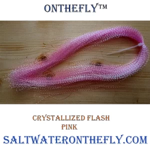 Crystallized Flash Pink great ribbing on mayflies, caddis, euro-nymphs. Baitfish lateral lines. Steelhead and Trout Intruders.